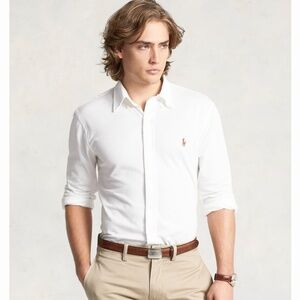 Polo Ralph Lauren Andrew Classic Fit Oxfort Shirt Mens 15 White